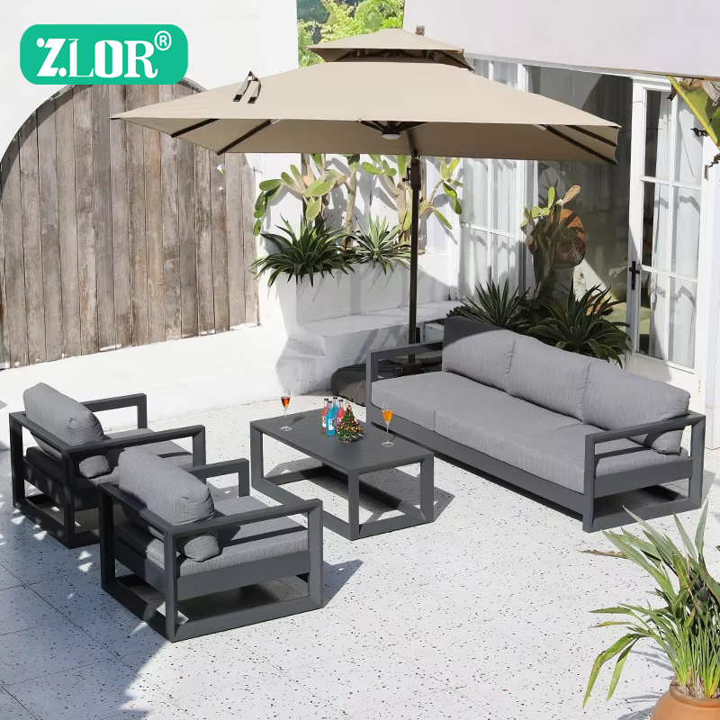 Outdoor Furniture Luxury - Luxury Aluminum Outdoor Sofa Sets Garden