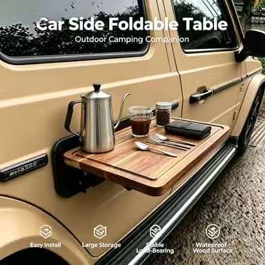 Outdoor Furniture Wood - Quick Setup Car Side Mount Foldable