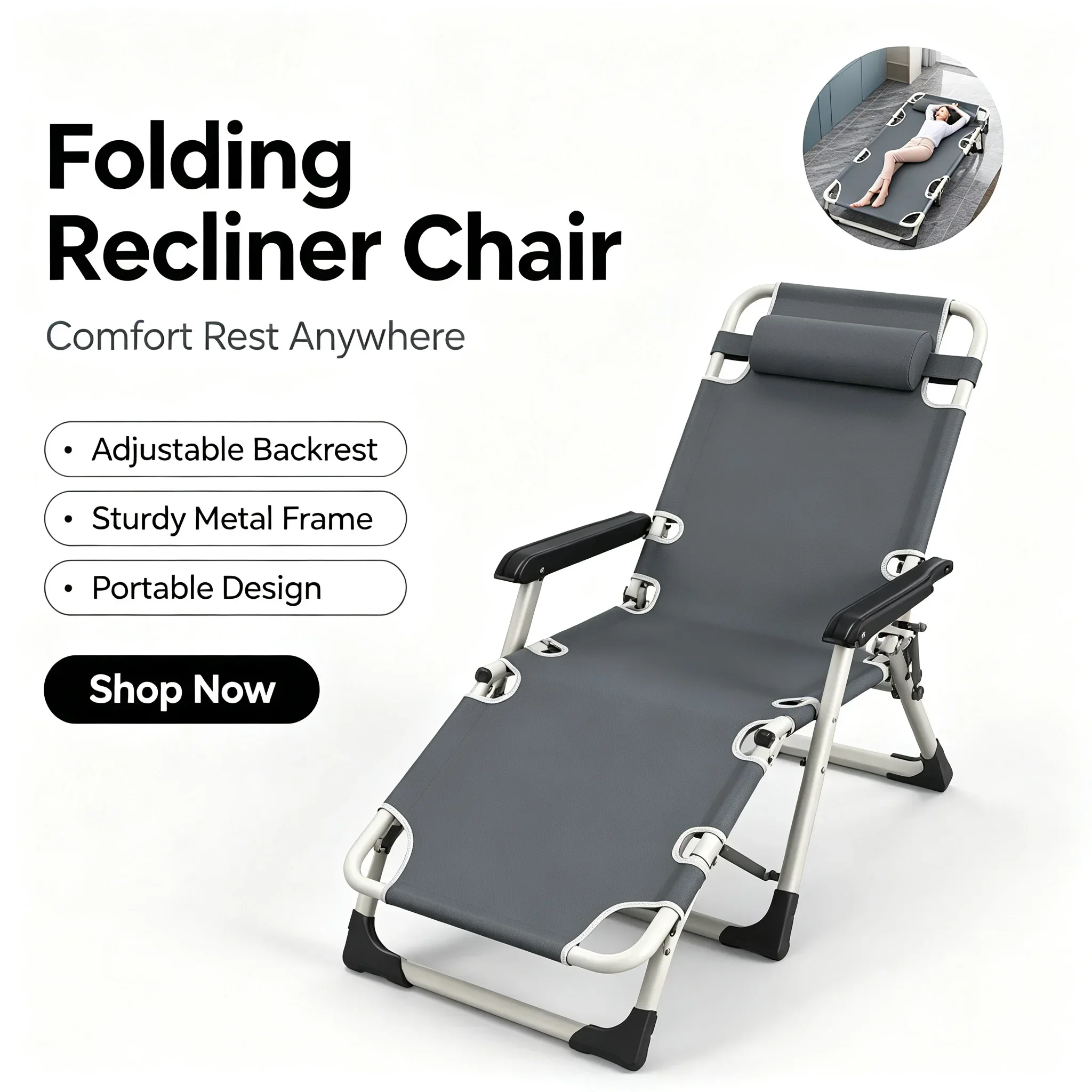 Office Lunch Nap Folding Loung - đánh giá và giá Outdoor Daybed Furniture