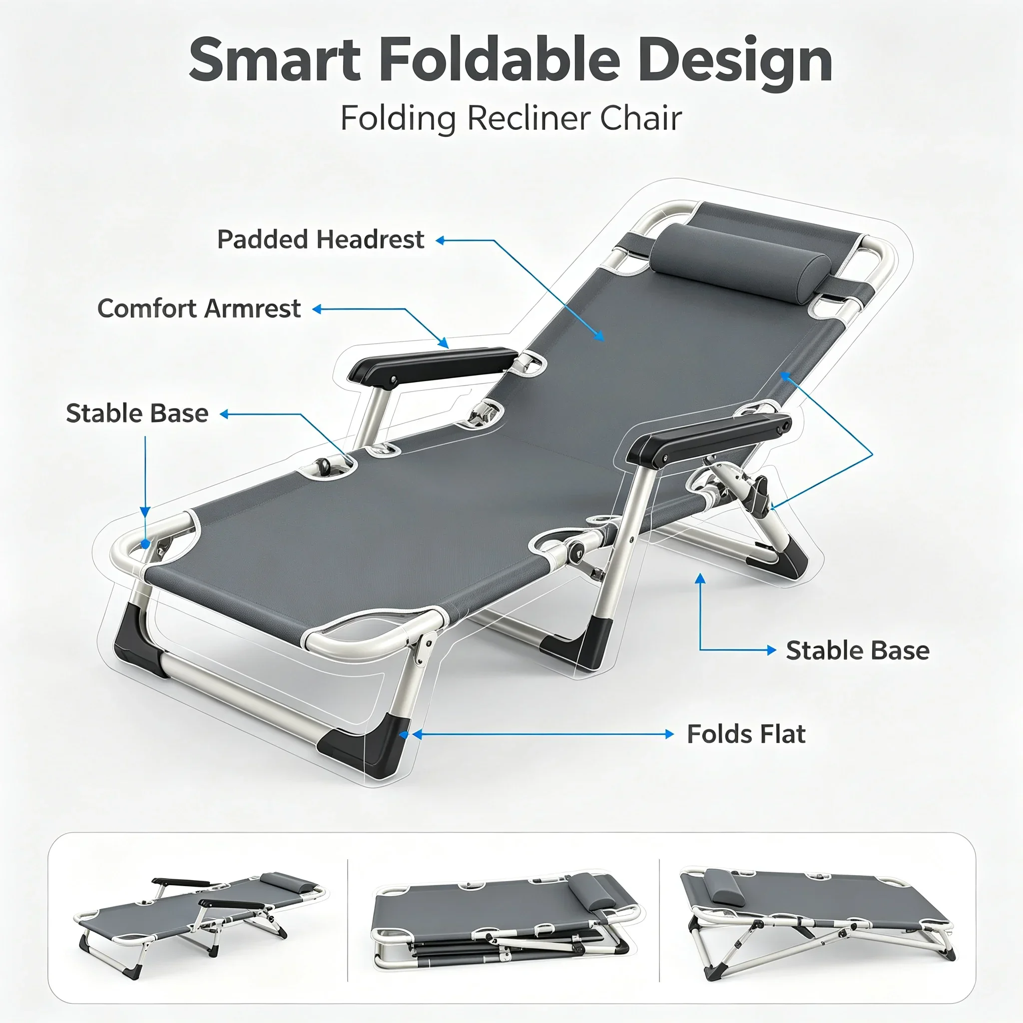Office Lunch Nap Folding Loung - đánh giá và giá Outdoor Daybed Furniture