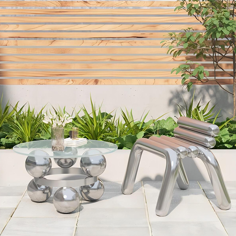 Stainless steel chair light lu - đánh giá và giá Outdoor Furniture Metal Chairs