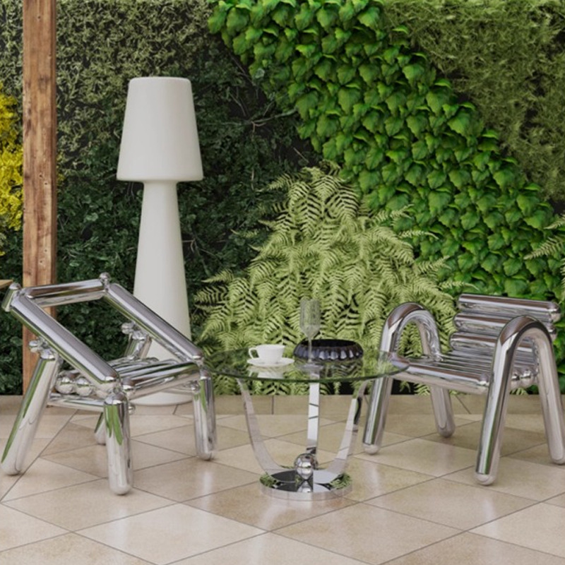 Stainless steel chair light lu - đánh giá và giá Outdoor Furniture Metal Chairs