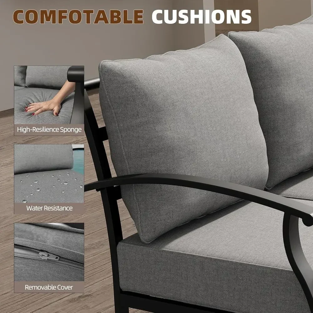 Grey Outdoor Metal Patio Furni - đánh giá và giá Outdoor Furniture Metal Chairs