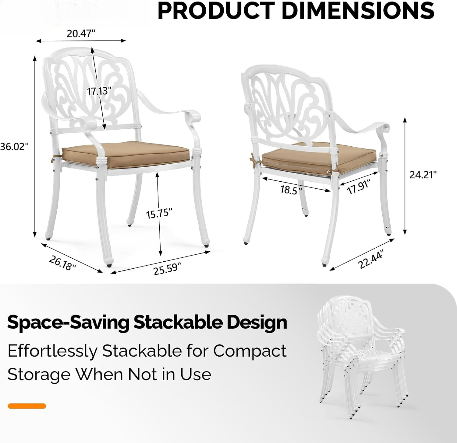 Cast Aluminum Patio Dining Cha - đánh giá và giá Outdoor Furniture Metal Chairs