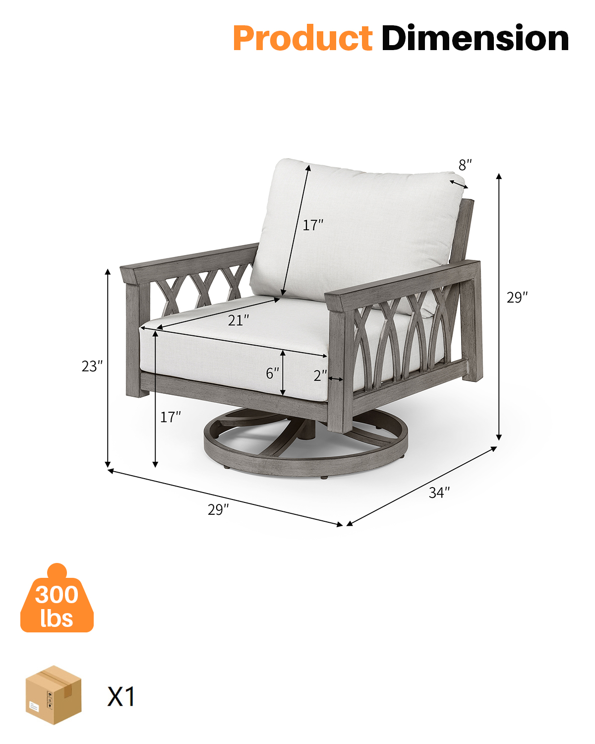 SeeHill Swivel Aluminum Armcha - đánh giá và giá Outdoor Furniture Metal Chairs
