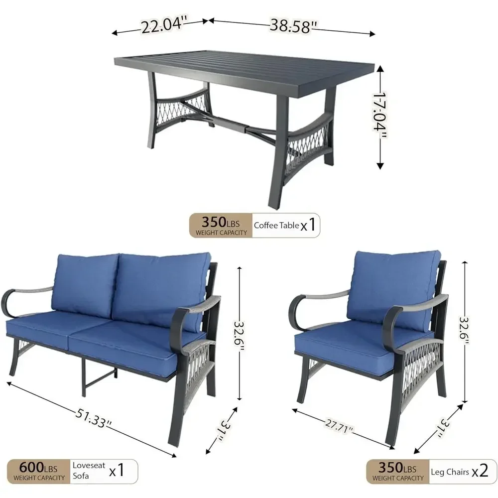 4-Piece Outdoor Metal Patio Fu - đánh giá và giá Outdoor Furniture Metal Chairs