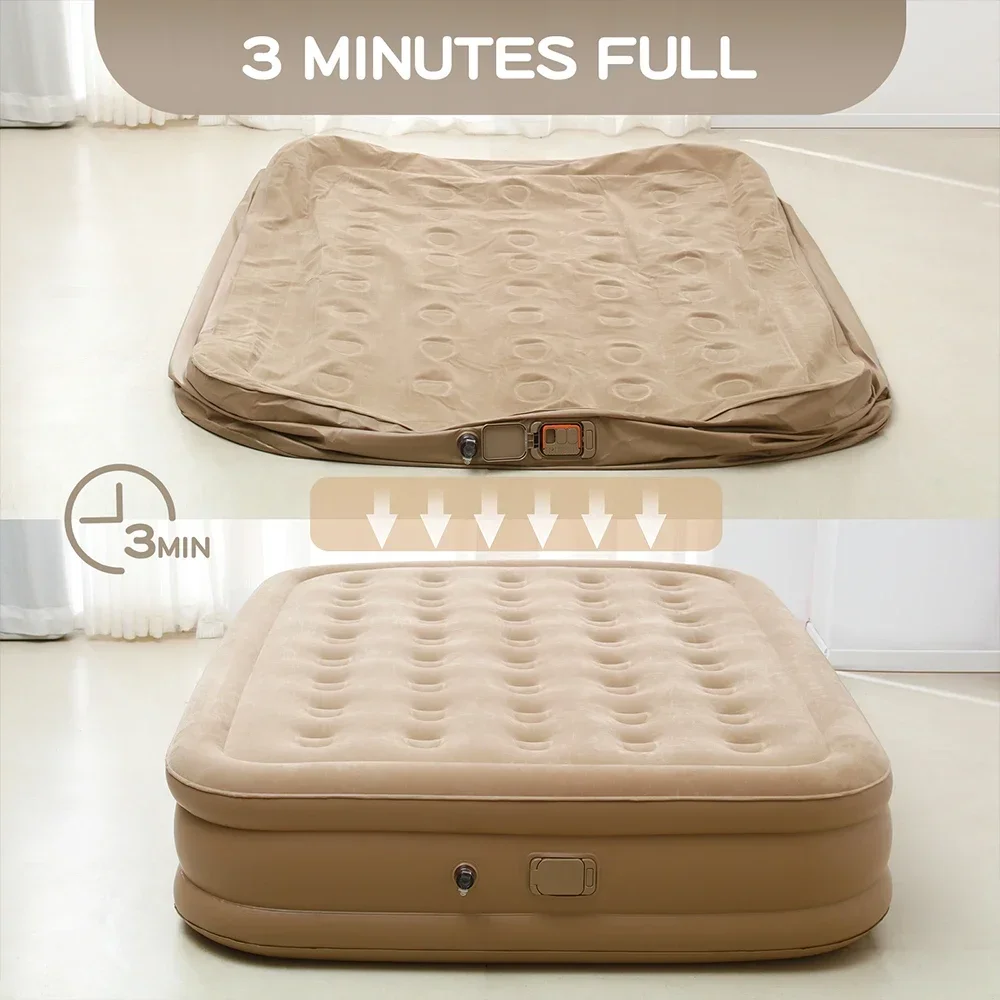 Queen Air Mattress with Built  - đánh giá và giá Outdoor Furniture Luxury