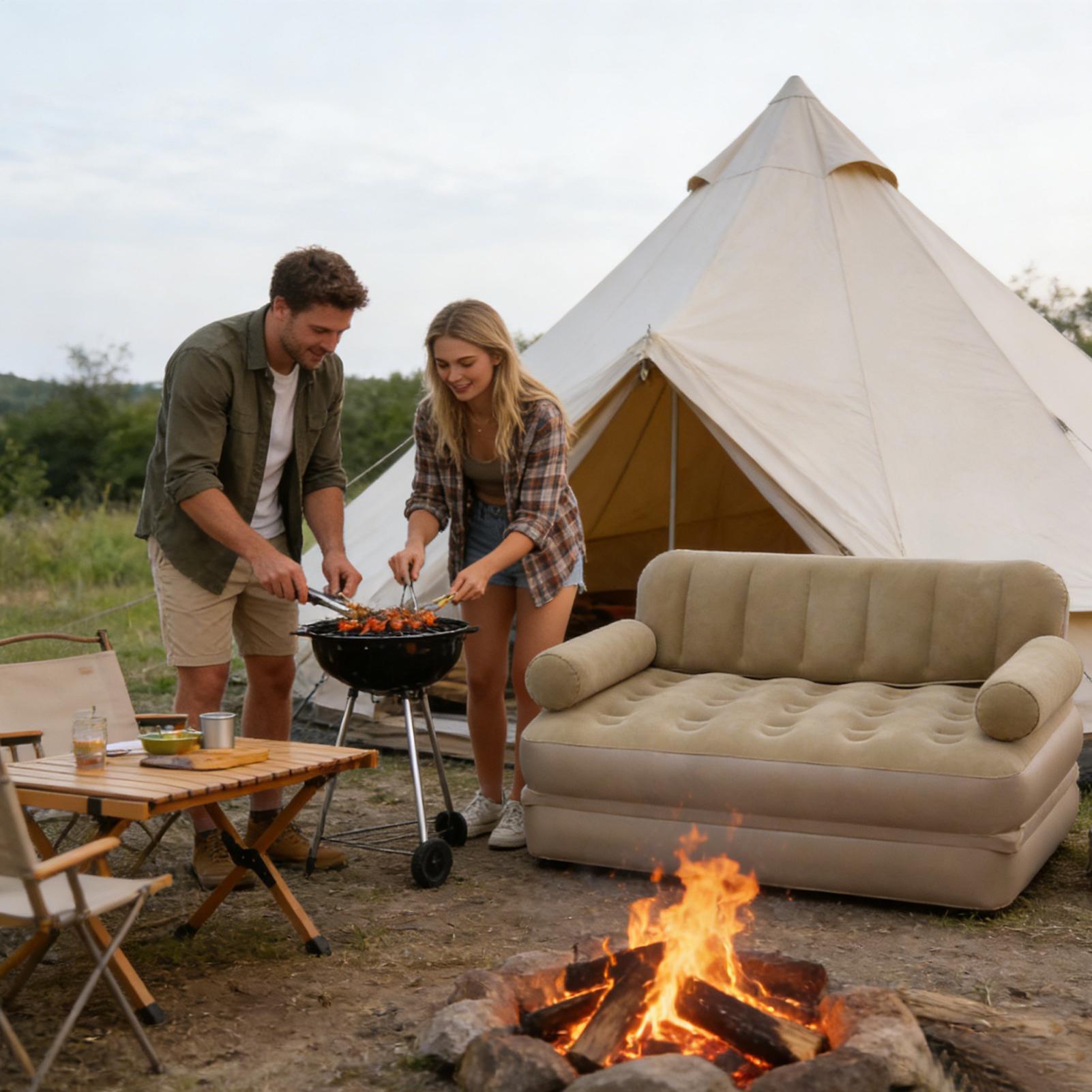 Air Sofa With Air Pump Folding - đánh giá và giá Outdoor Daybed Furniture