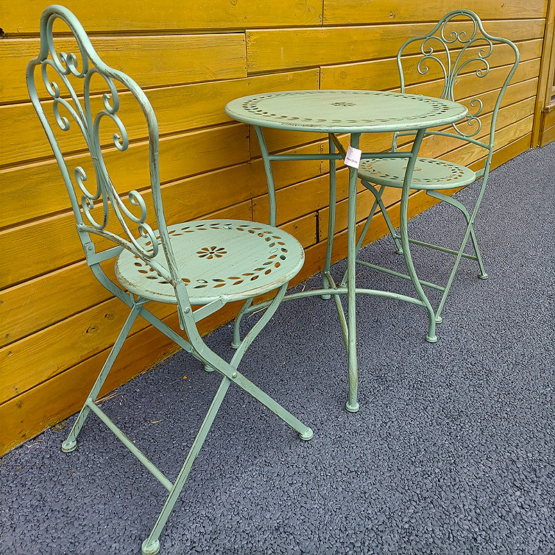 French Country Iron Table and  - đánh giá và giá Outdoor Furniture Metal Chairs
