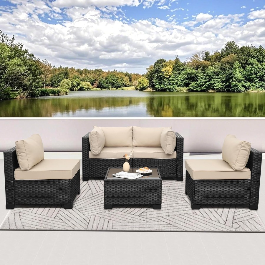 Outdoor 5 Pcs Patio Furniture  - đánh giá và giá Outdoor Furniture Metal Chairs