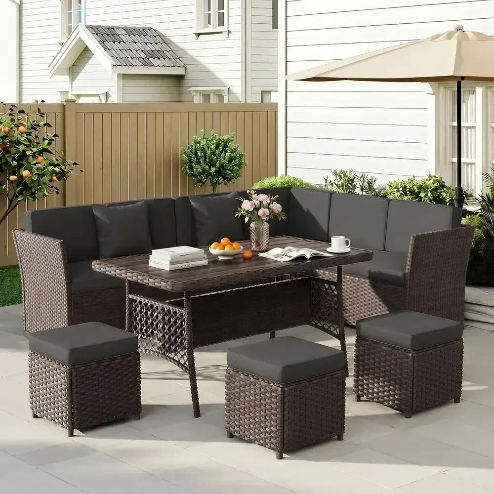 7-Piece Outdoor Wicker Patio F - đánh giá và giá Outdoor Furniture Metal Chairs