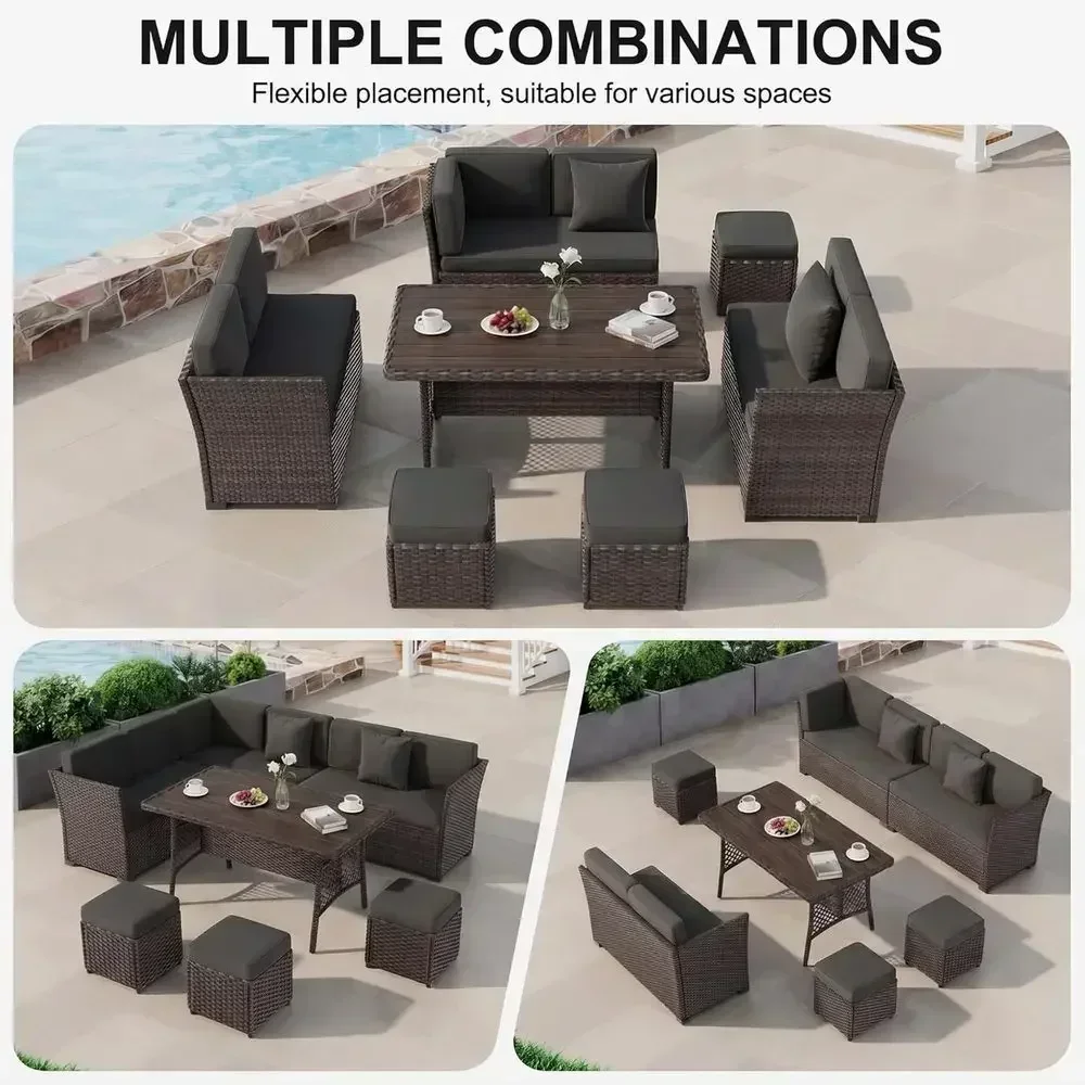 7-Piece Outdoor Wicker Patio F - đánh giá và giá Outdoor Furniture Metal Chairs