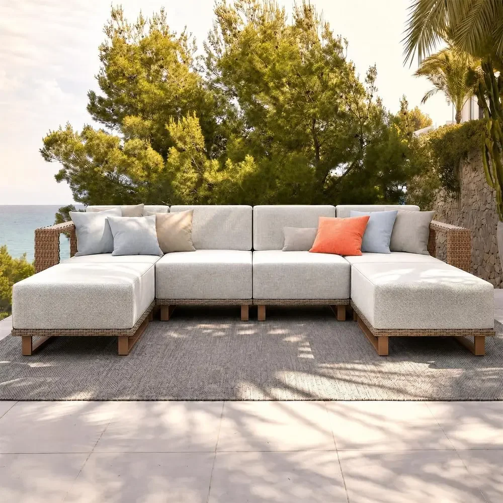 6-Piece Outdoor Wicker Sofa Se - đánh giá và giá Outdoor Furniture Luxury