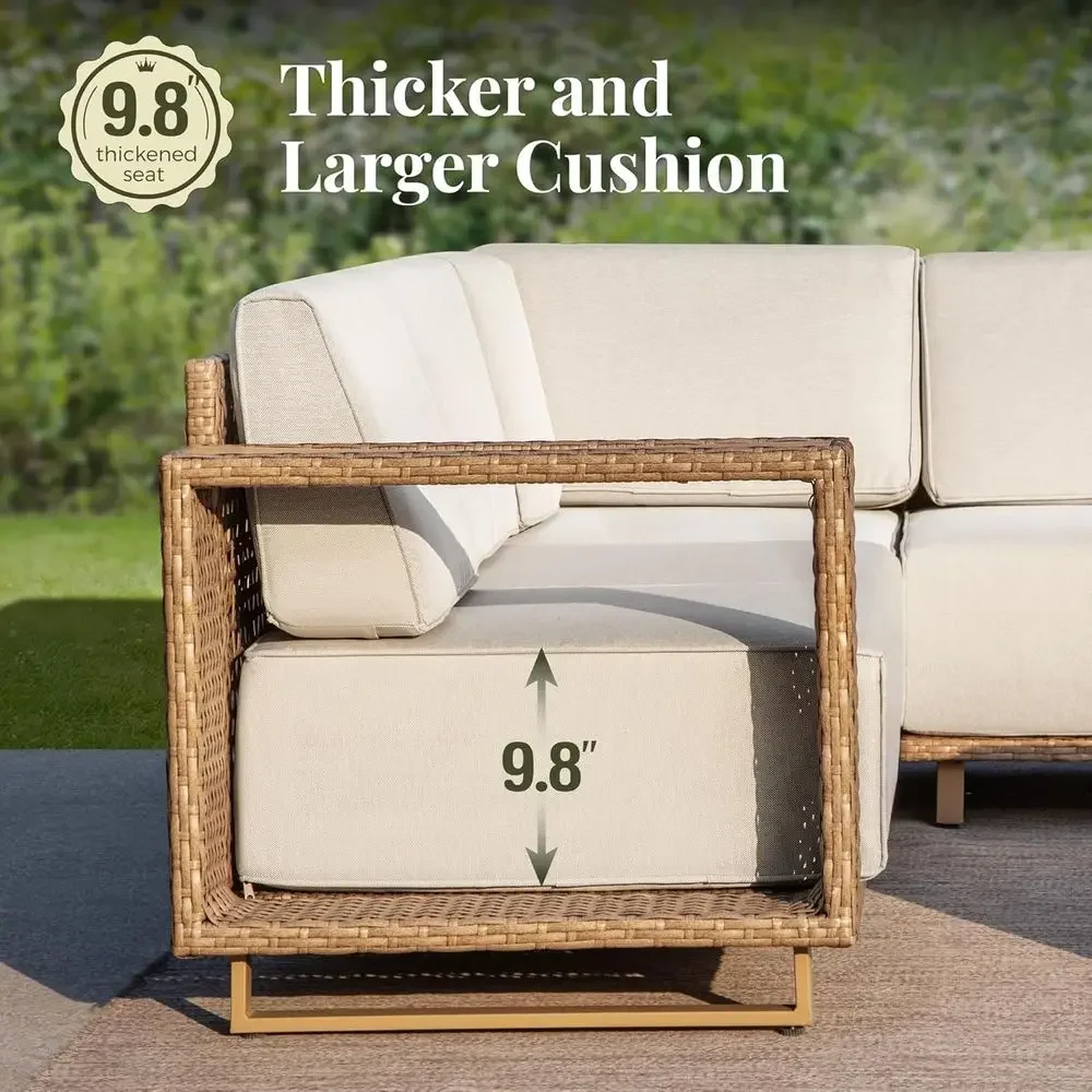 6-Piece Outdoor Wicker Sofa Se - đánh giá và giá Outdoor Furniture Luxury