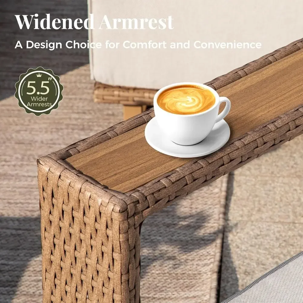 6-Piece Outdoor Wicker Sofa Se - đánh giá và giá Outdoor Furniture Luxury