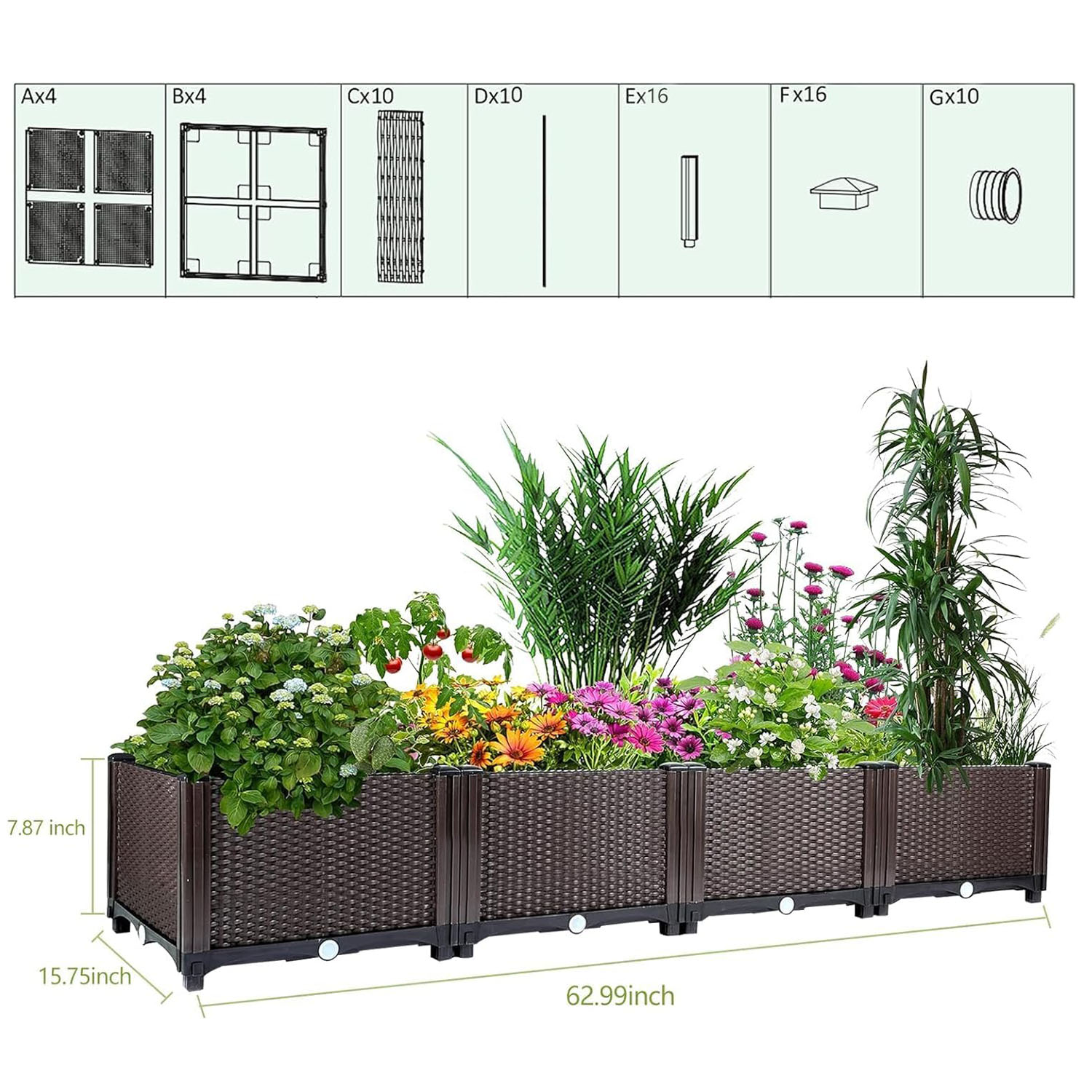 Self-Watering Raised Garden Be - đánh giá và giá Outdoor Daybed Furniture